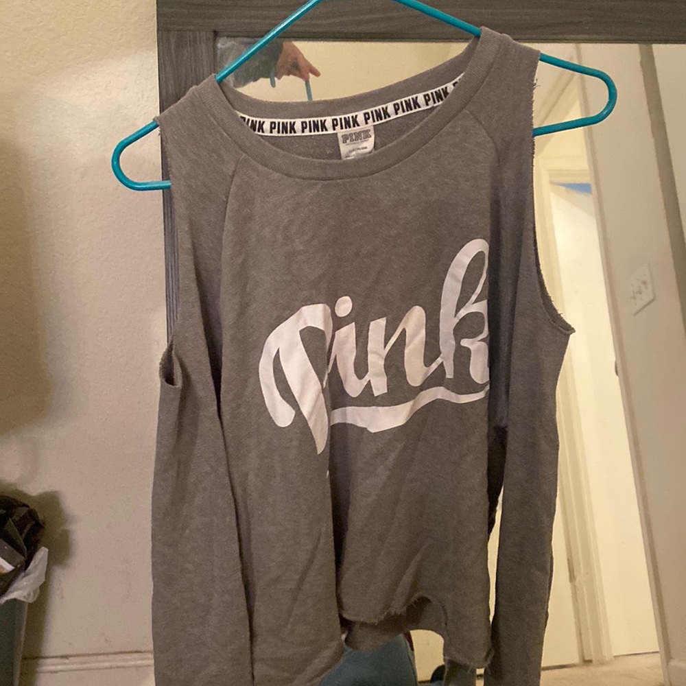 Pink grey sweater